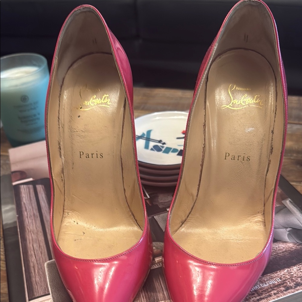 Christian Louboutin Pink Patent Leather Heels